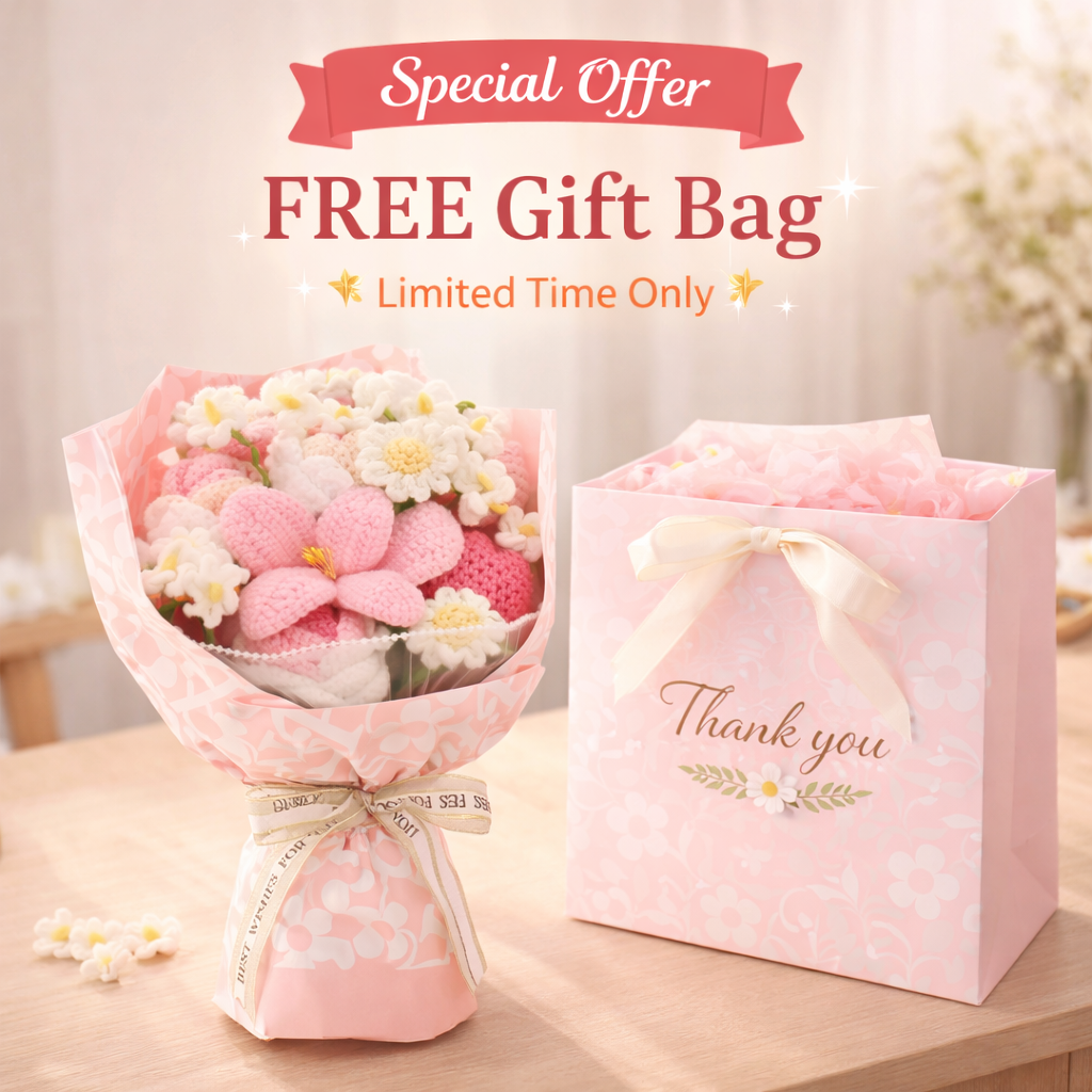 Forever Petals - Handmade Crochet Flower Bouquet